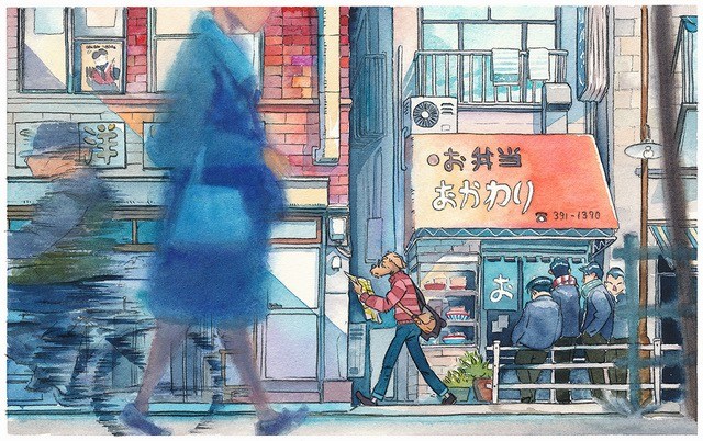 东京插画家Mateusz Urbanowicz作品《冷冷的横滨》