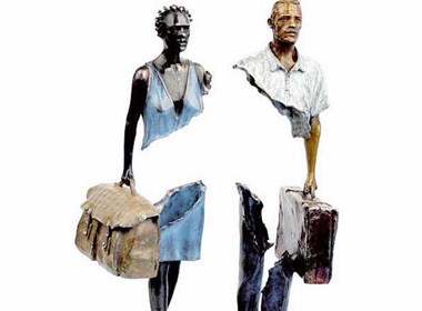 Bruno Catalano雕塑作品：旅行者