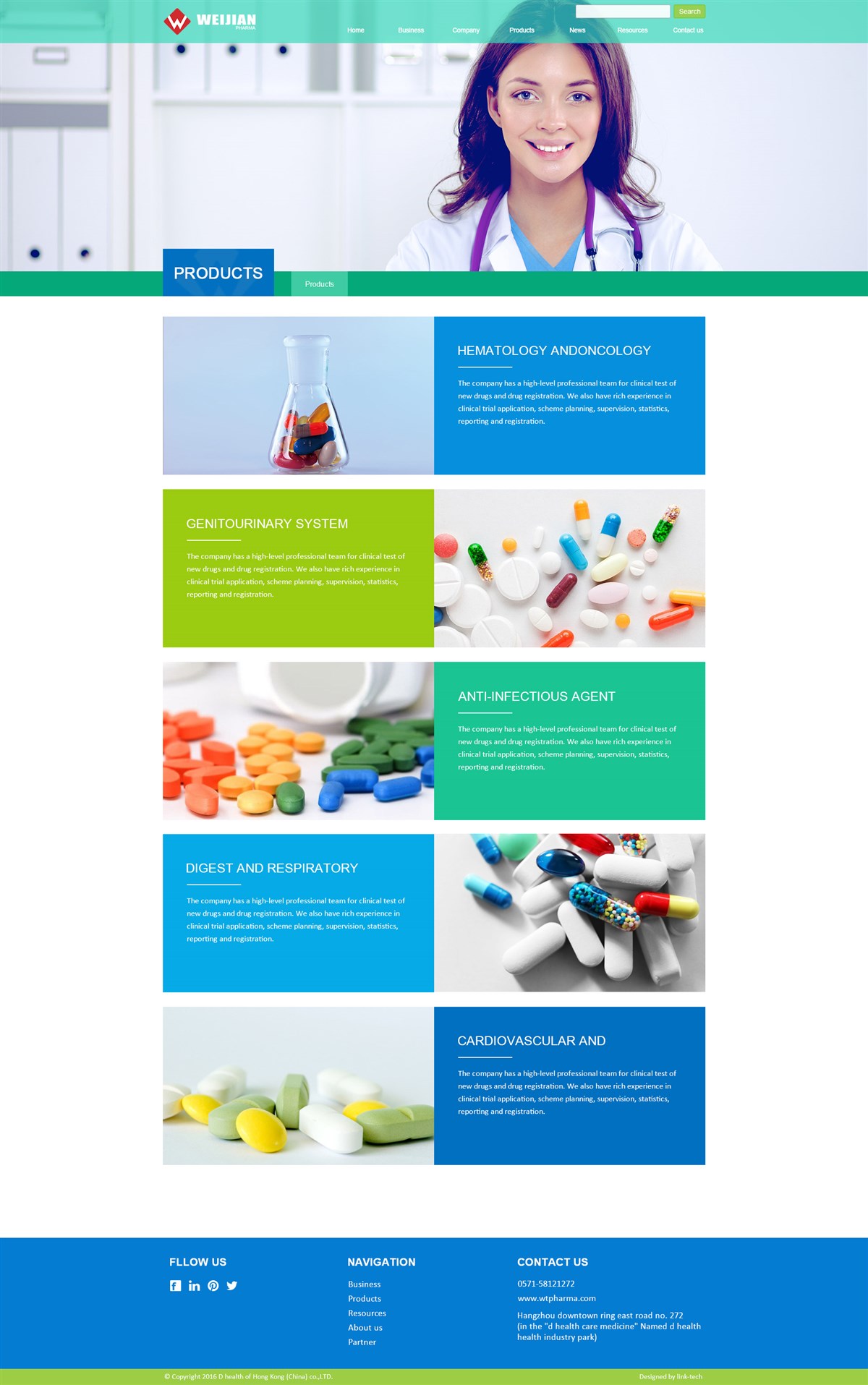 国外药品网站设计