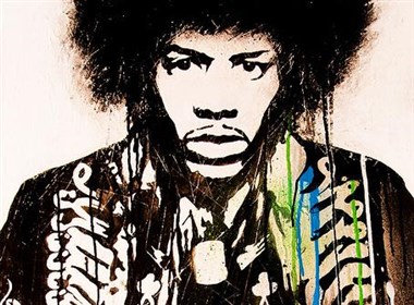 人物插画欣赏：电吉他大师Jimi Hendrix