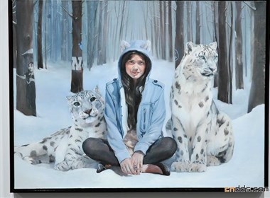 和谐的人与动物：Nate Frizzell绘画作品