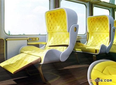 未来派的豪华列车座椅设计