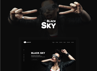 黑色天空网页设计