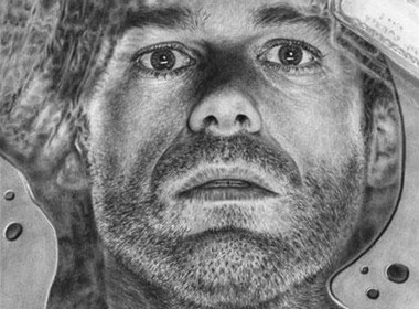 逼真的铅笔素描肖像画