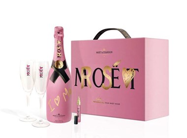 美酒品牌酩悦推出2012情人节“绘爱套装限量版”粉红香槟
