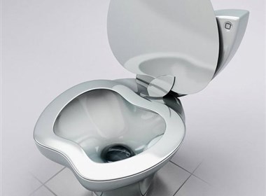 苹果LOGO附身！设计师创作马桶作品iPoo