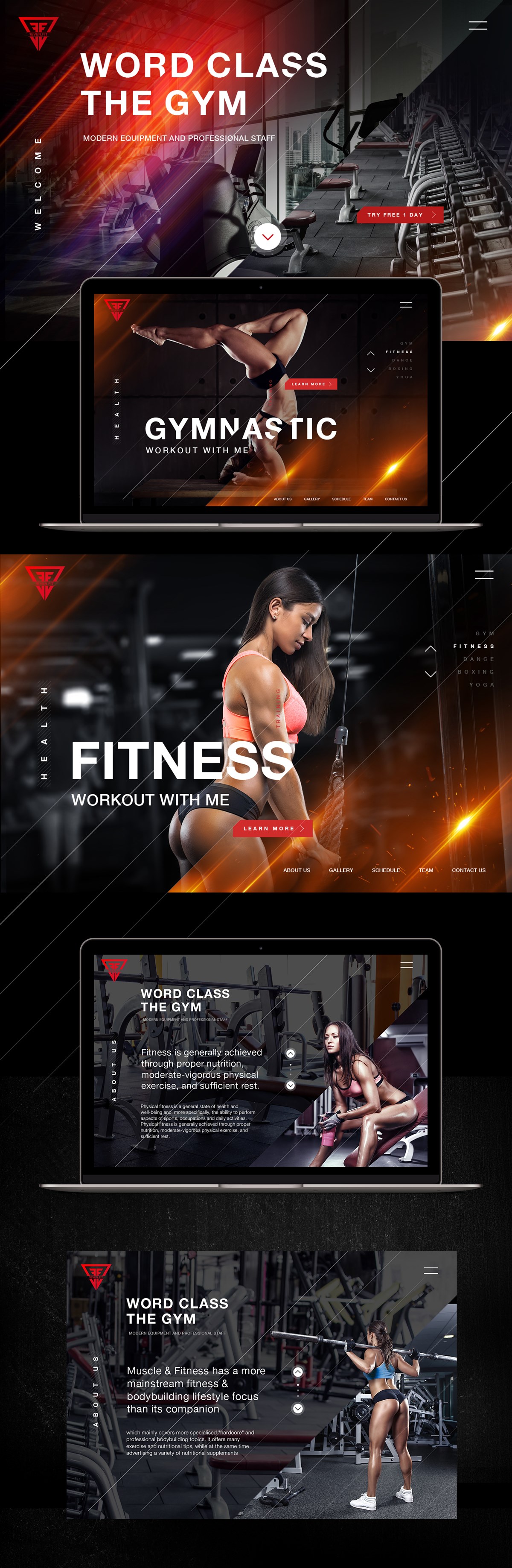 健身类网页界面设计
