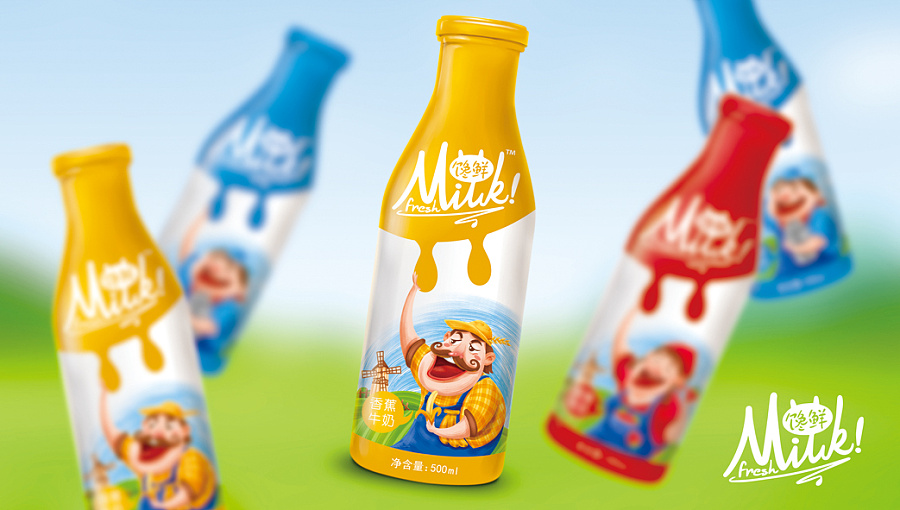 品牌牛奶包装系列包装设计案例