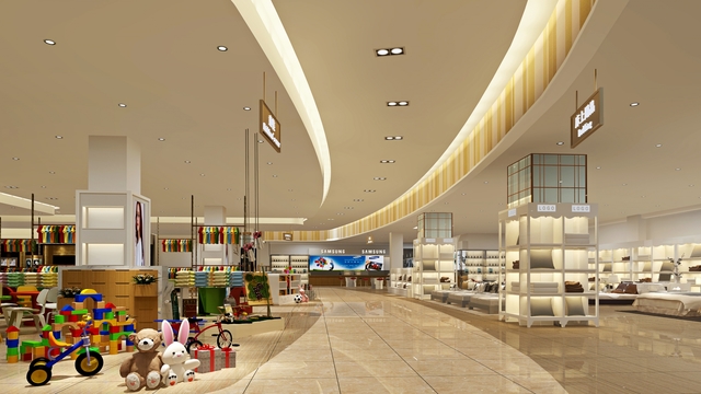 安阳购物中心设计装修案例——水晶购物广场