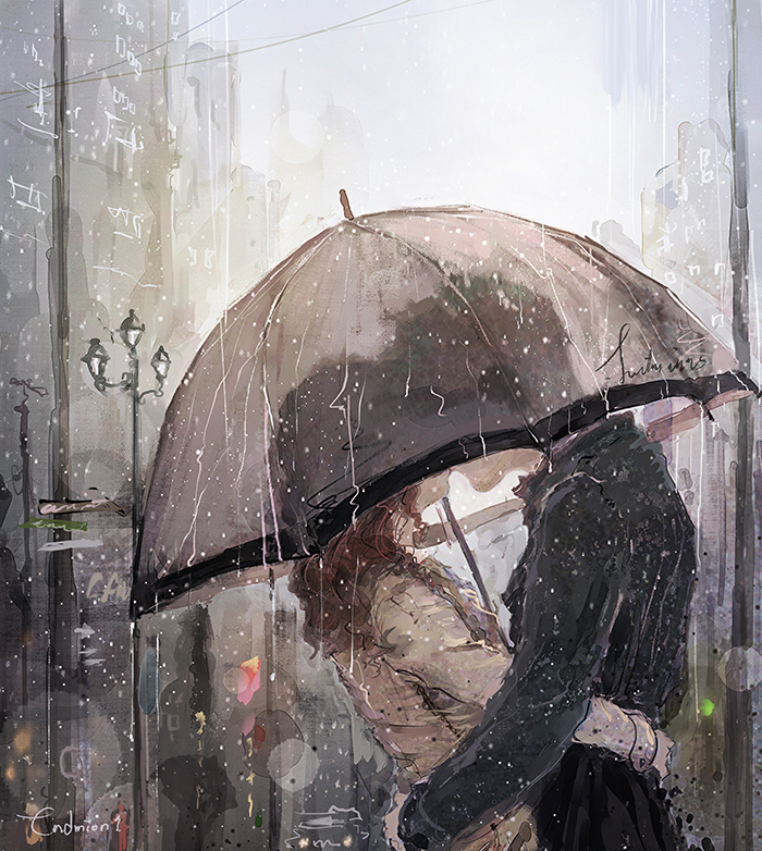 韩国插画师endmion《雨恋 》