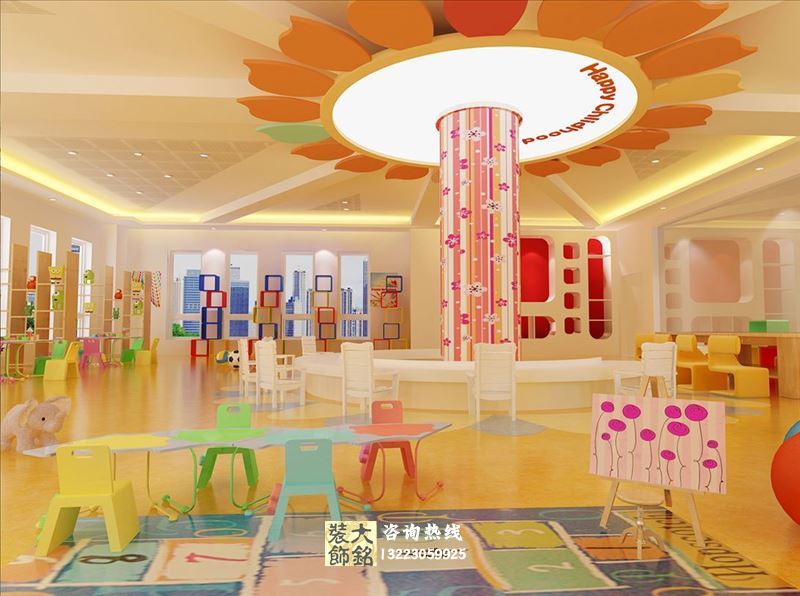 鄭州優(yōu)尼克高端幼兒園設(shè)計(jì)裝修效果圖_鄭州幼兒園裝修裝飾公司