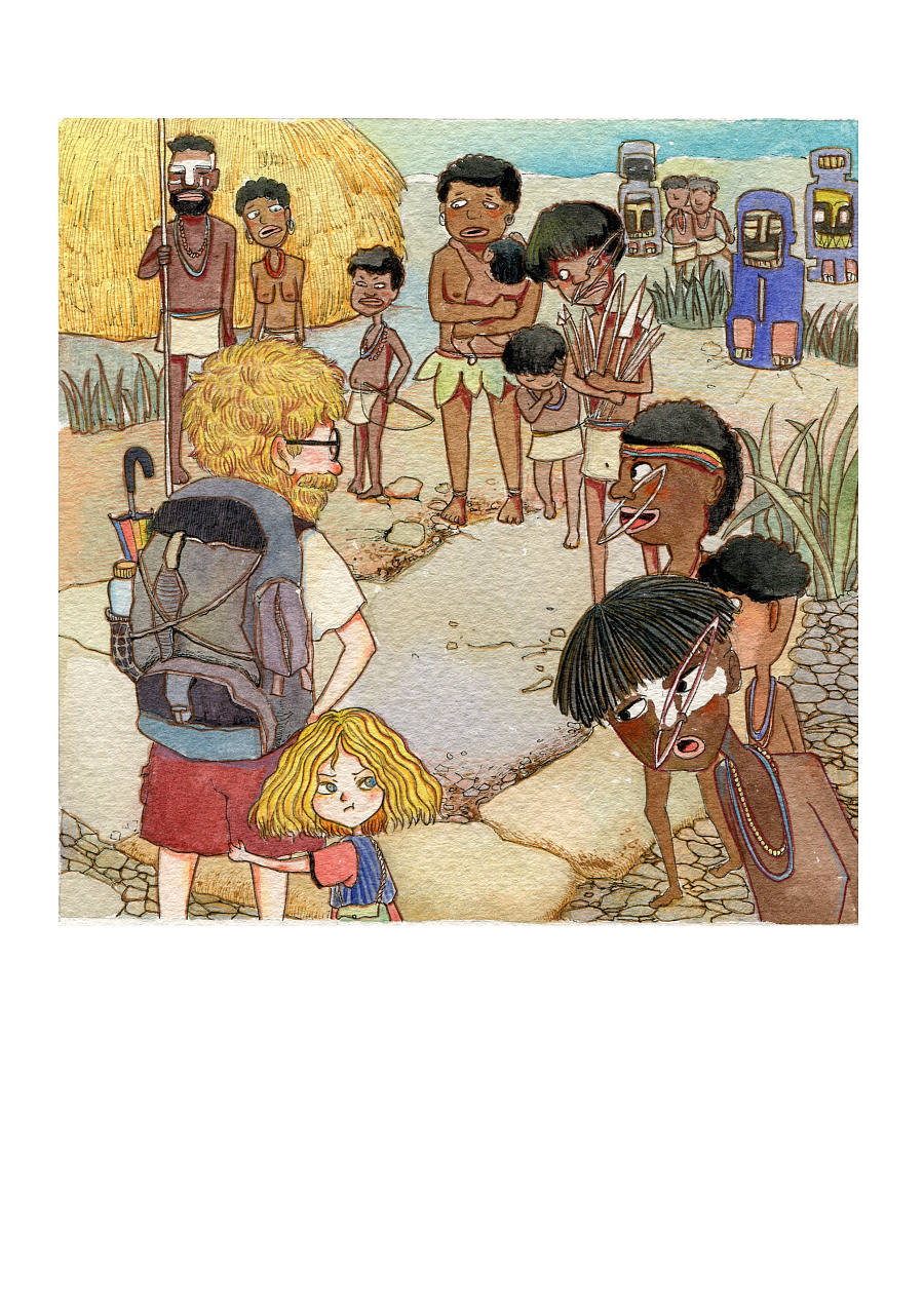 我在原始部落—充满童趣的儿童插画