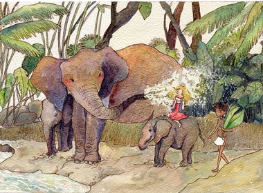 我在原始部落—充满童趣的儿童插画