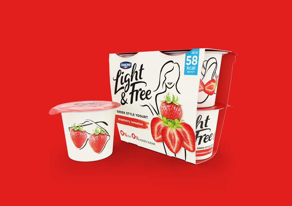 国际包装设计奖获奖作品——达能酸奶Light & Free