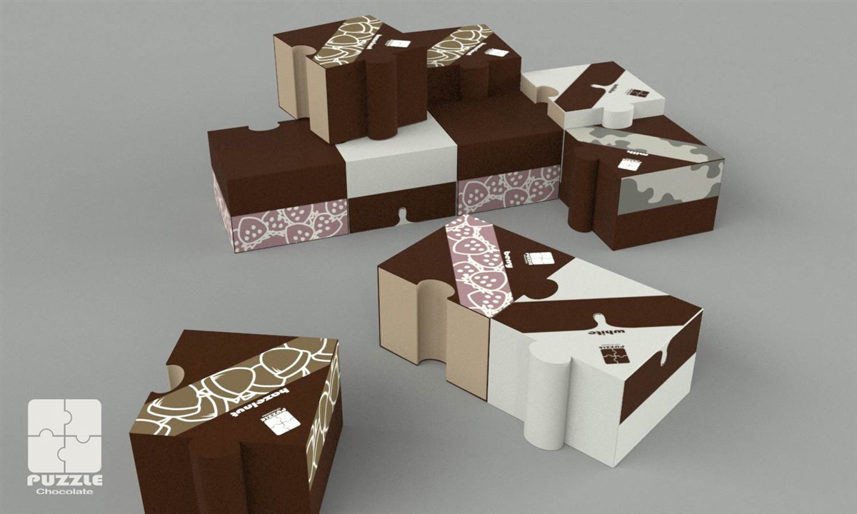 原创巧克力包装设计 PUZZEL chocolate