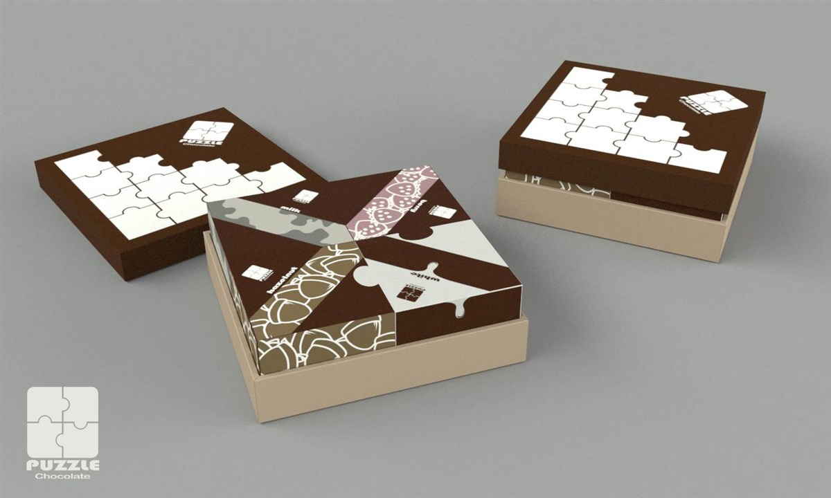 原创巧克力包装设计 PUZZEL chocolate