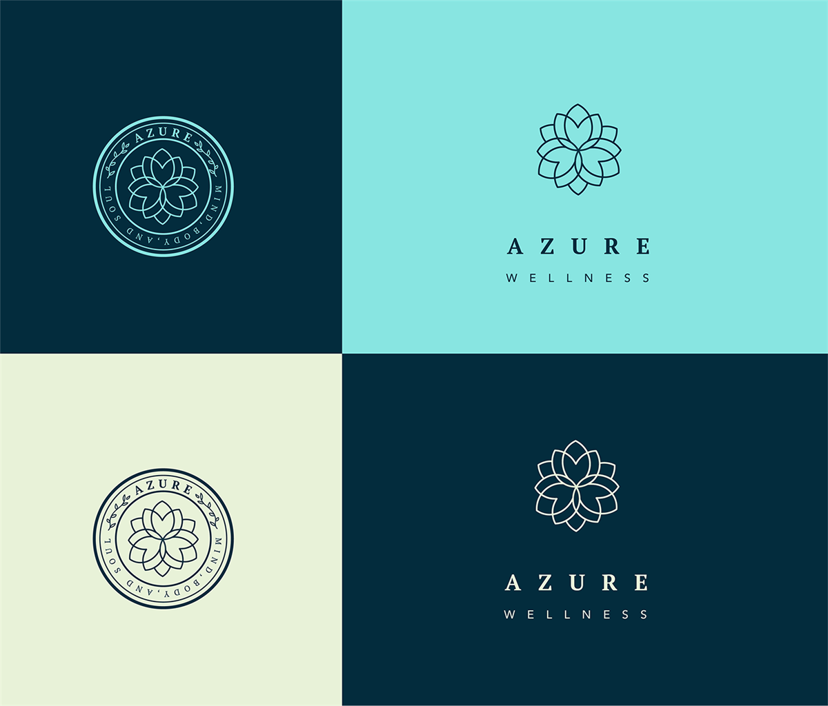 Azure瑜伽工作室品牌标识