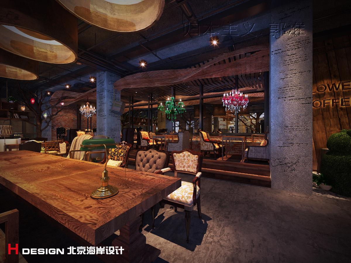 咖啡馆设计，重庆咖啡花 581㎡|北京海岸设计