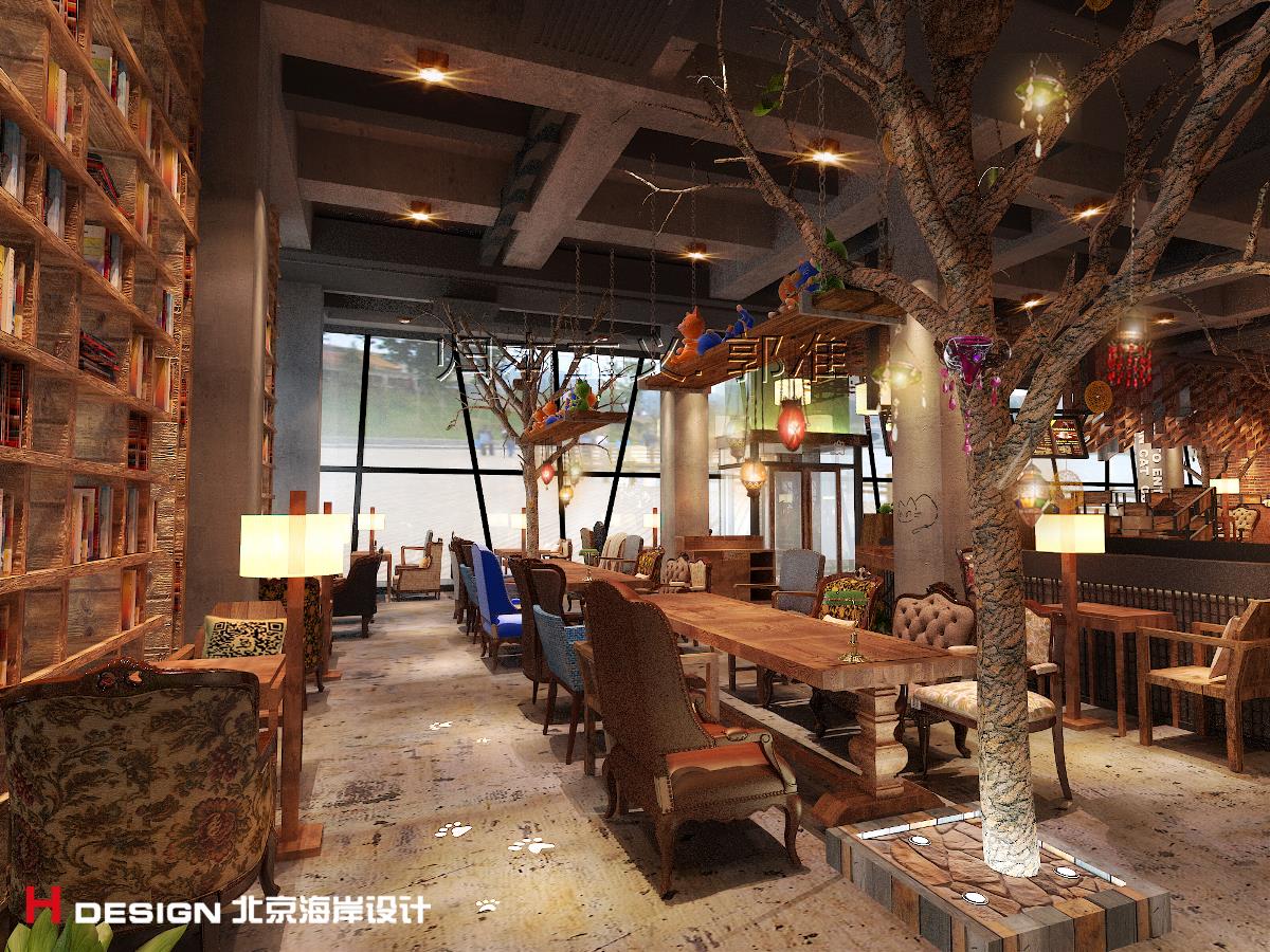 咖啡馆设计，重庆九龙坡漫猫 531㎡|北京海岸设计