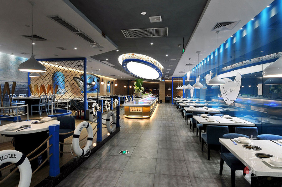 蓝海一家自助餐厅-成都专业特色餐厅装修设计公司