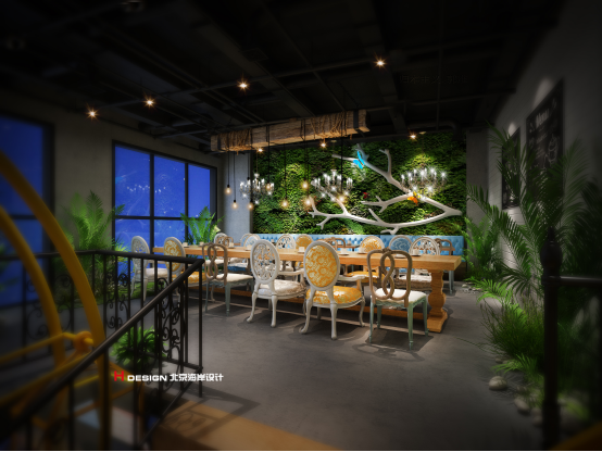 咖啡餐厅设计，湖南益阳摩天轮咖啡|北京海岸设计