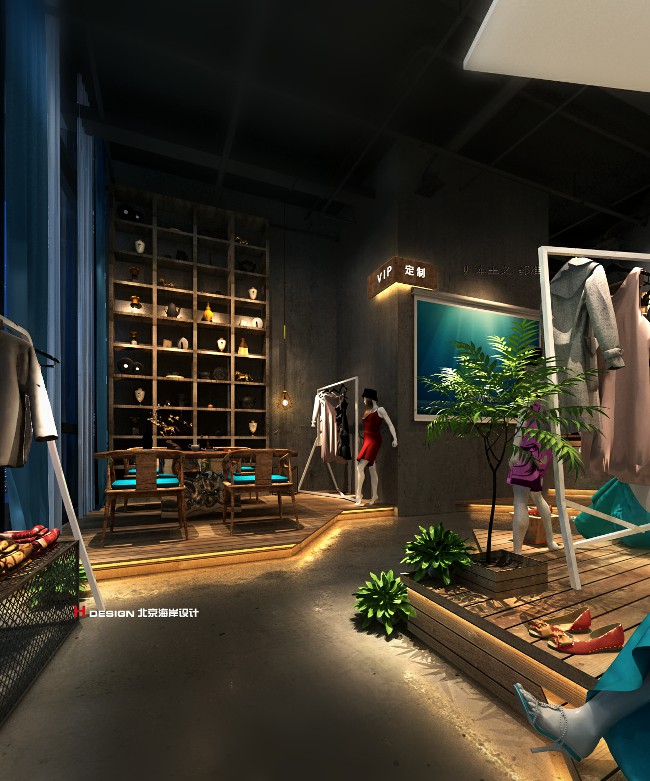 重庆靓影Showroom服装店设计方案|北京海岸设计