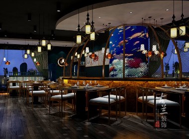 古兰装饰-海魔方海鲜餐厅装修|成都专业特色海鲜餐厅装修公司