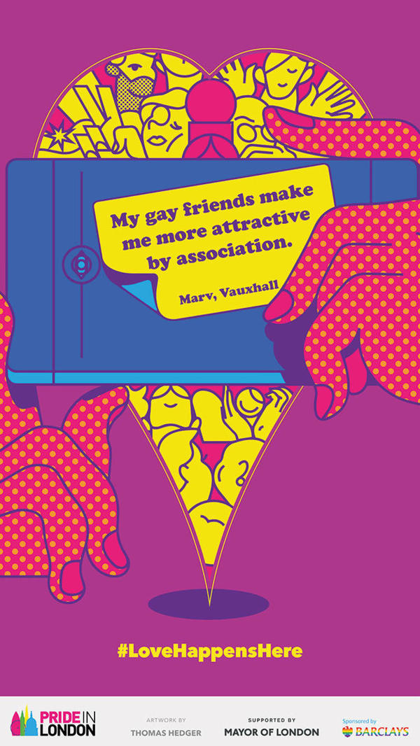 Love Happens Here 纪念在英格兰及威尔士同性恋部分合法化 50 周年海报