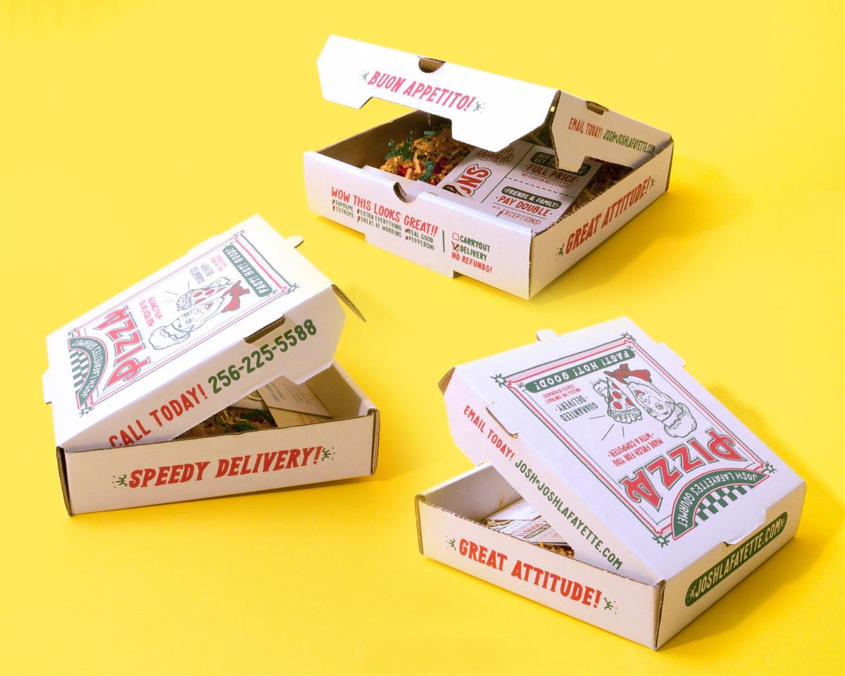 手工披萨盒促销包装设计