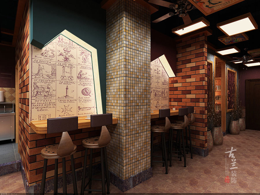 波西米亚风格咖啡厅设计——成都特色咖啡厅设计|古兰装饰