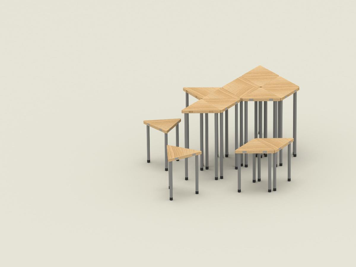 “60°”自由拼接桌椅