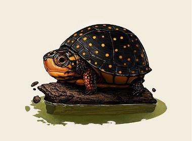 一组小动物精美插画作品