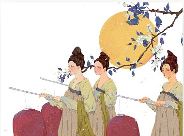 仕女图插画欣赏