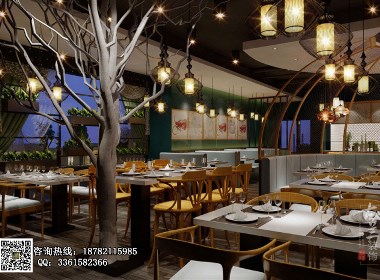 海魔方海鲜餐厅原创设计——成都专业特色自助餐厅设计公司|古兰装饰