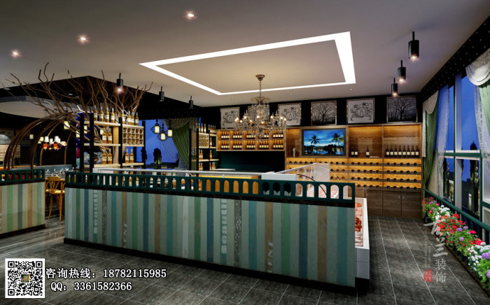 海魔方海鲜餐厅原创设计——成都专业特色自助餐厅设计公司|古兰装饰