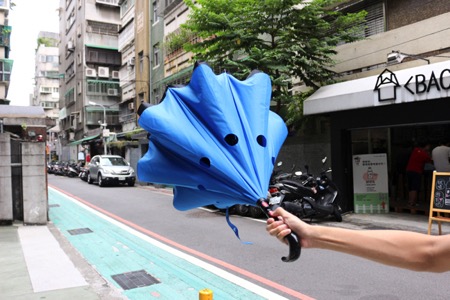 一鍵反向收起雨傘