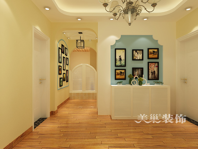 郑州华强城市广场105平两室两厅地中海风格装修效果图
