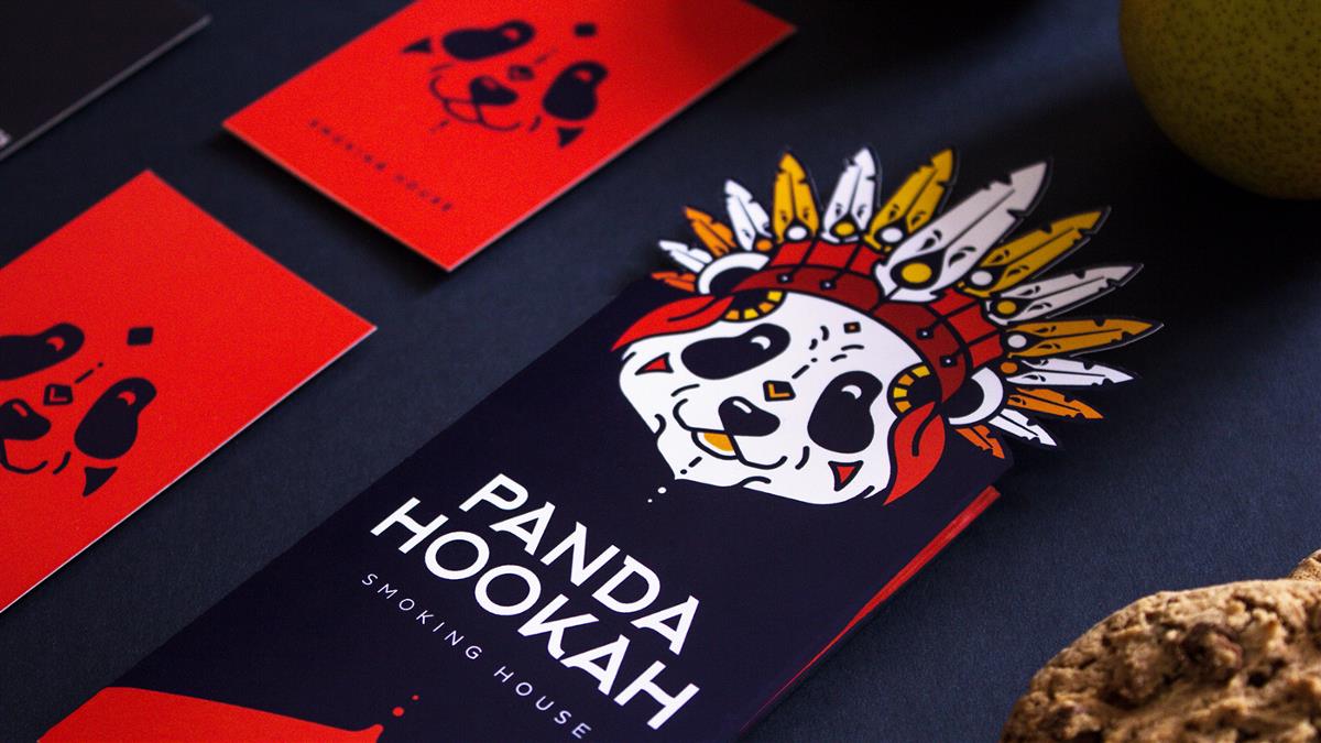 PANDA HOOKAH吸烟屋民族卡通风品牌设计