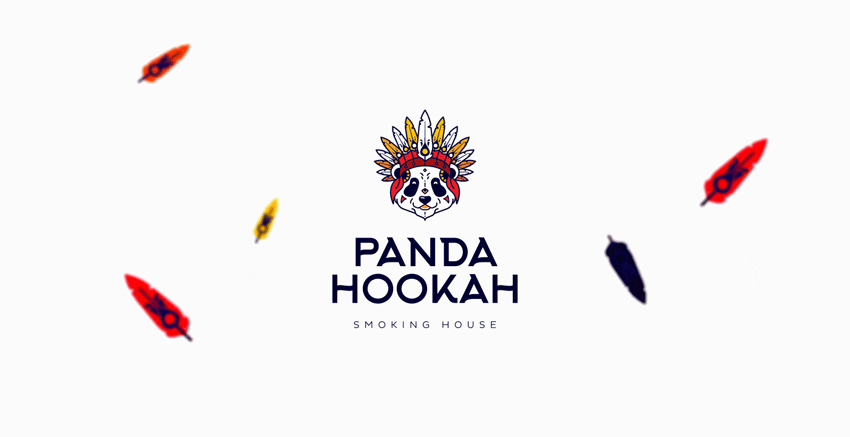 PANDA HOOKAH吸烟屋民族卡通风品牌设计
