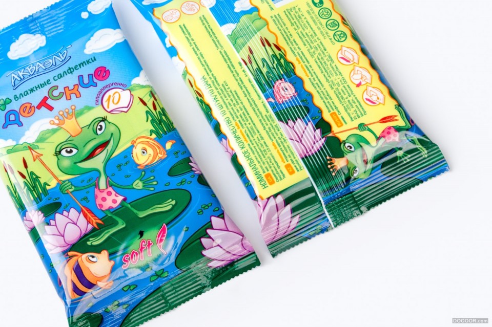  AKVAEL儿童卫生湿巾餐巾纸青蛙公主童话主题包装袋设计 [16P]