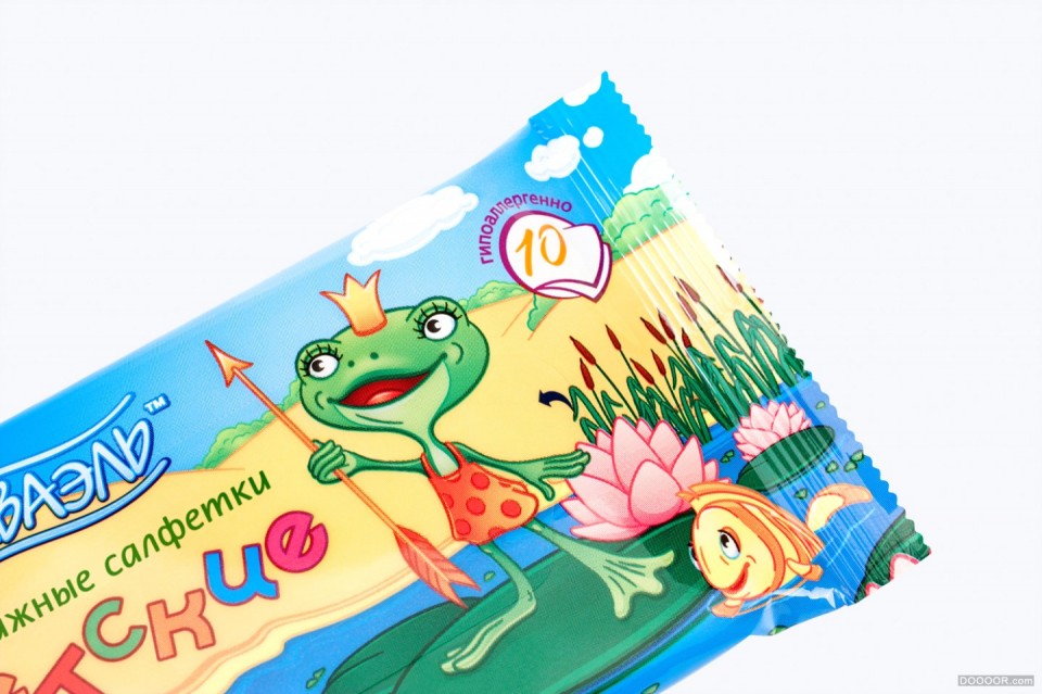  AKVAEL儿童卫生湿巾餐巾纸青蛙公主童话主题包装袋设计 [16P]