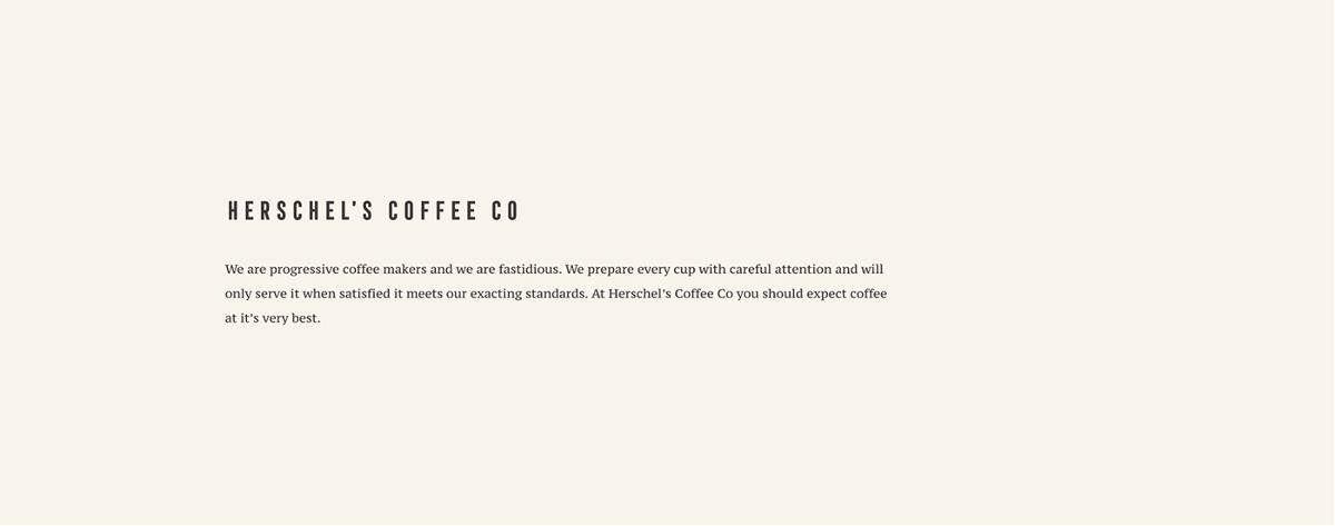 Herschel咖啡有限公司包装设计