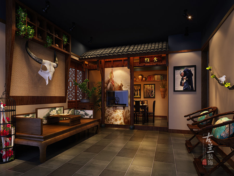 成都中餐廳設計,成都中餐廳裝修,成都中餐廳設計公司,成都中餐廳裝修公司-貴州苗鄉土牛屯民俗餐廳