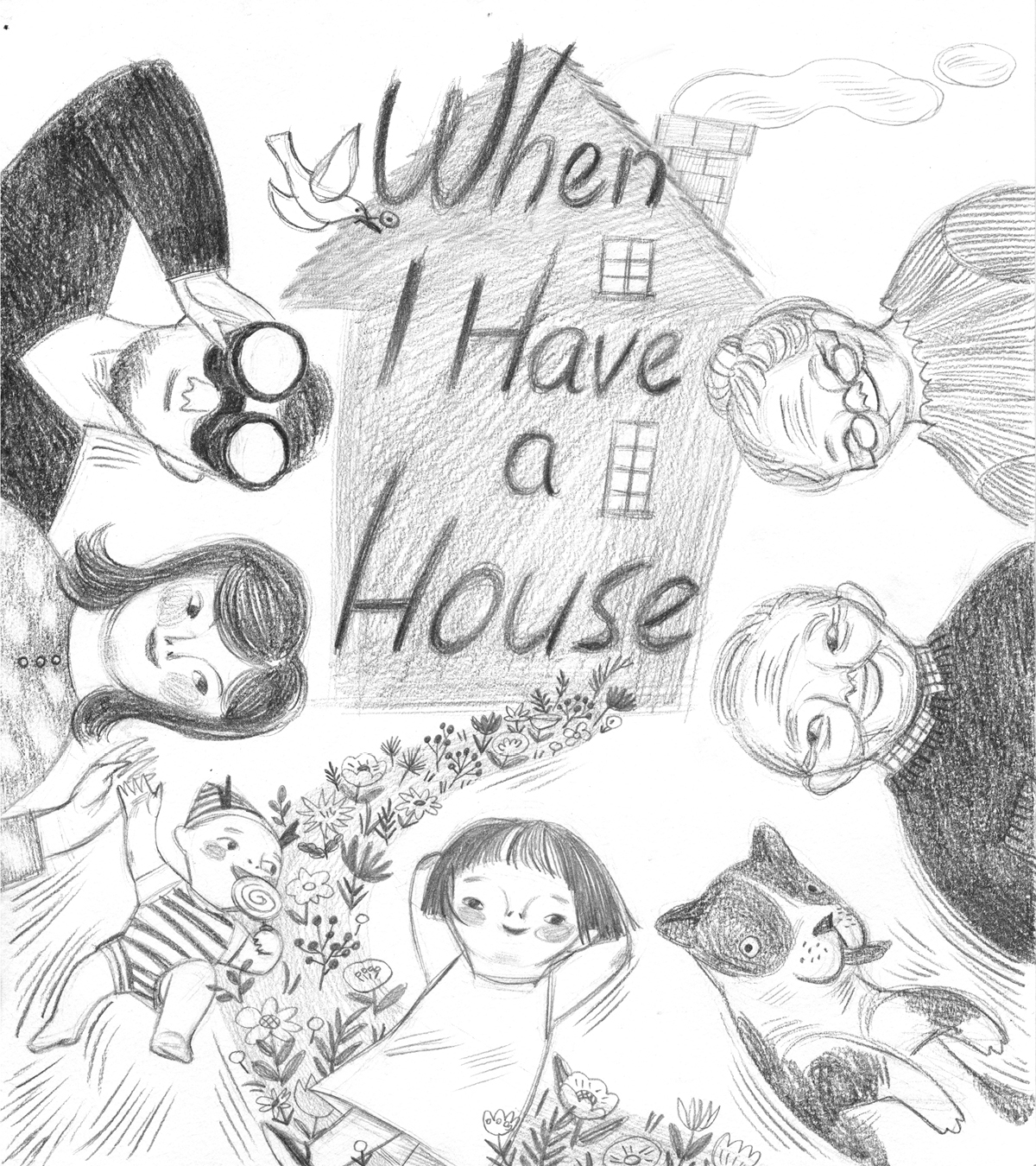 儿童插画《如果我有一个家》