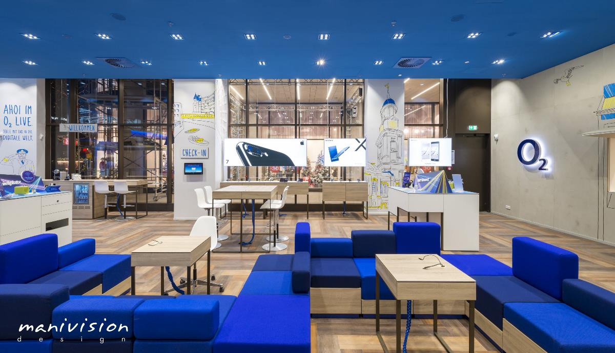 O2 Live Flagship Store Hamburg商業(yè)空間設計/摩尼視覺分享