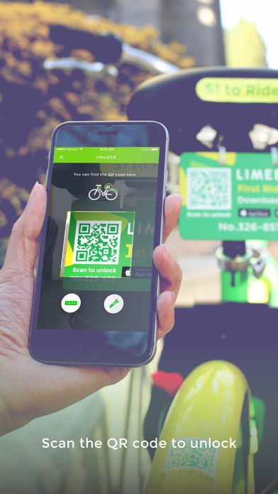 美国版摩拜LimeBike共享单车logo及UI设计