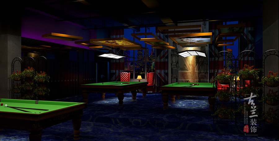 Choc 8台球酒吧俱乐部--文山酒吧装修设计公司--古兰装饰