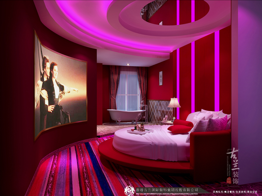 爱情海主题酒店（29层）--昭通主题酒店装修设计公司--古兰装饰