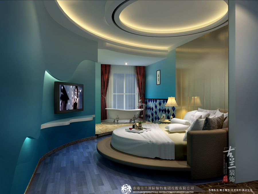 爱情海主题酒店（29层）--昭通主题酒店装修设计公司--古兰装饰