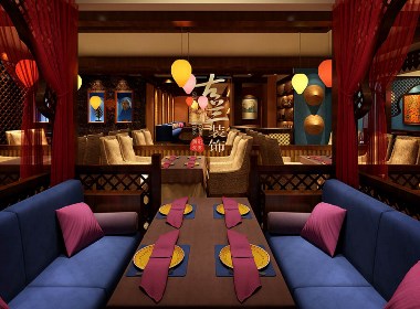 《阿玉莲越南餐厅》古兰装饰原创设计——成都专业主题餐厅设计